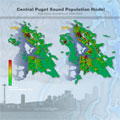 Central Puget Sound Population Model: Comparison 1990 to 2020